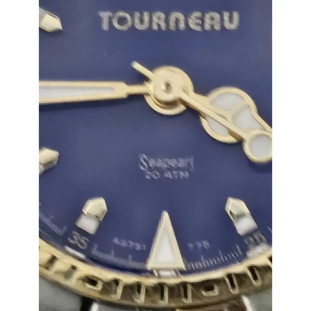Ladies Vintage Tourneau Seapearl Dive Military Rotating Bezel New Battery Watch